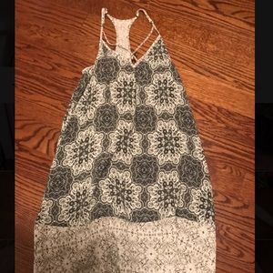 green and white floral dress from francesca’s